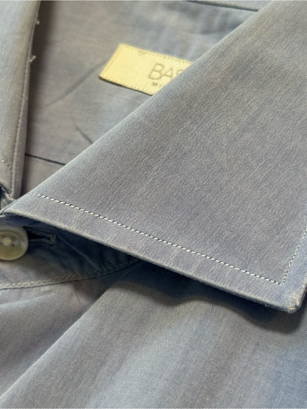Basile Milano Blue Men's Jeans Shirt - Light Blue Casual Button-Up
